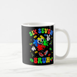 Autism awareness 67 six seven bruh puzzle boy girl coffee mug
