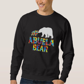 Autism Awareness Abuela Bear Puzzle Support Autist Sweatshirt
