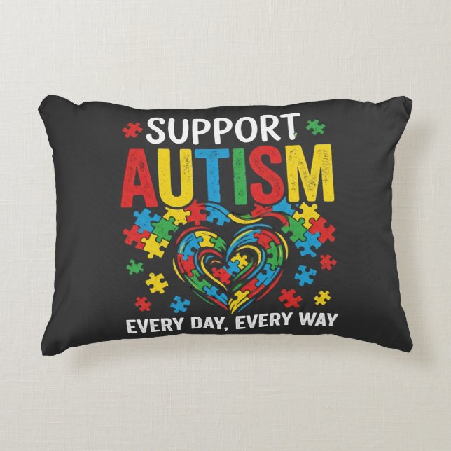Autism awareness accent pillow (Front)
