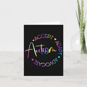 Autism Awareness Accept Adapt Advocate Autism Mom Card