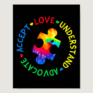 Autism Awareness Accept Adapt Advocate Autism Mom  Poster