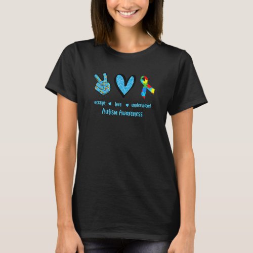 Autism Awareness Accept Love Understand Autism Mom T_Shirt