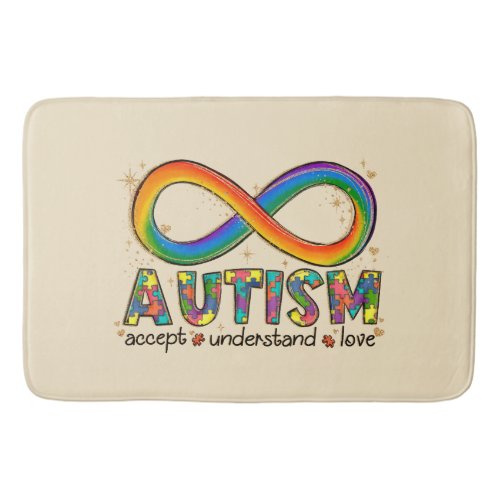 Autism Awareness Accept Love Understand Bath Mat