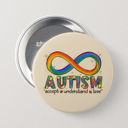 Autism Awareness Accept Love Understand Button