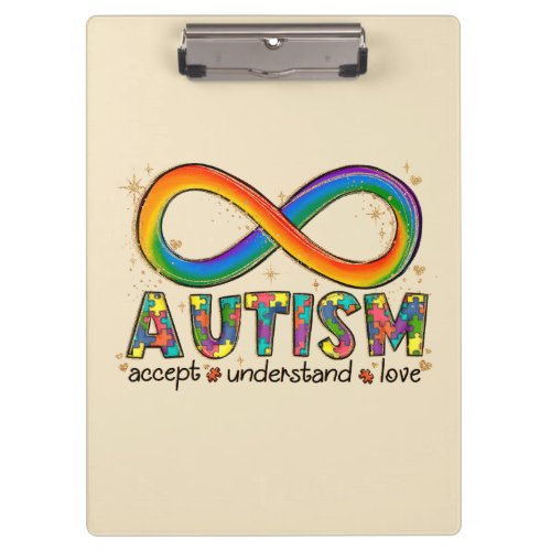Autism Awareness Accept Love Understand Clipboard