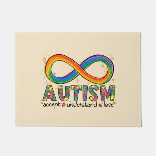 Autism Awareness Accept Love Understand Doormat