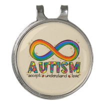 Autism Awareness Accept, Love, Understand Golf Hat Clip