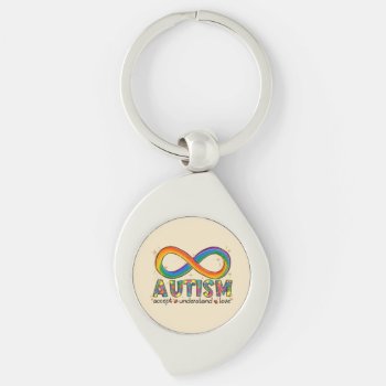 Autism Awareness Accept  Love  Understand Keychain by QuotesLandia at Zazzle