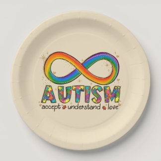 Autism Awareness Accept, Love, Understand Paper Plates