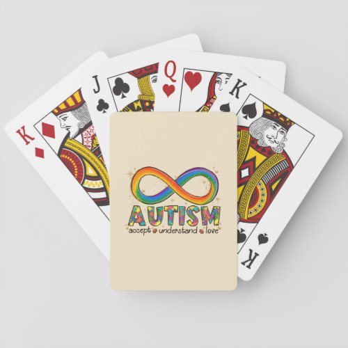 Autism Awareness Accept Love Understand Playing Cards