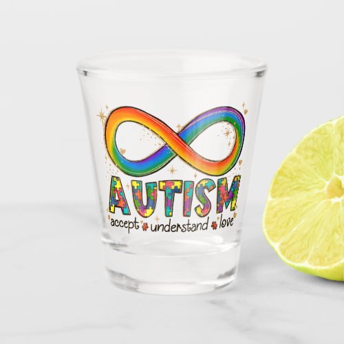 Autism Awareness Accept Love Understand Shot Glass