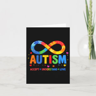 Autism Awareness Accept Understand Love Asd Suppor Card