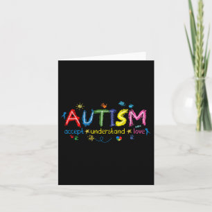 Autism Awareness Accept Understand Love Asd Suppor Card