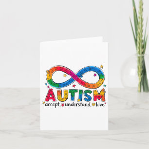 Autism Awareness Accept Understand Love Asd Suppor Card