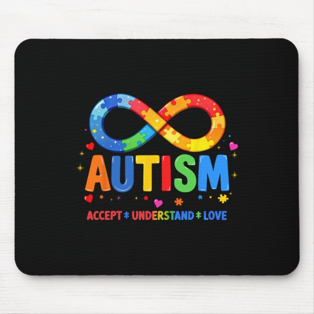 Autism Awareness Accept Understand Love Asd Suppor Mouse Pad (Front)