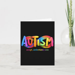 Autism Awareness Accept Understand Love Men Women  Card