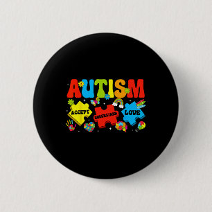 Autism Awareness Accept Understand Love Puzzles Au Button