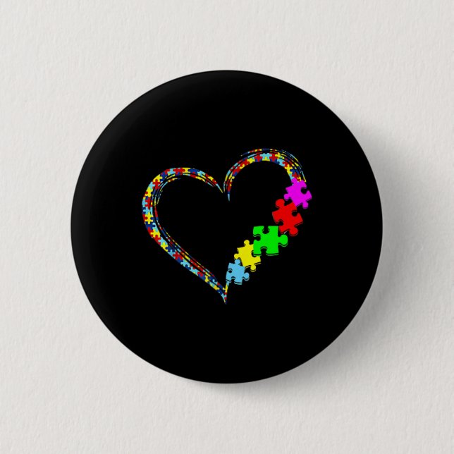 Autism Awareness Accept Understand Love Support Bl Button (Front)