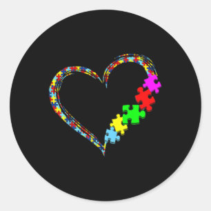 Autism Awareness Accept Understand Love Support Bl Classic Round Sticker