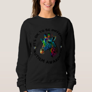 Autism Awareness Acceptance Giraffe Ok To Be Diffe Sweatshirt