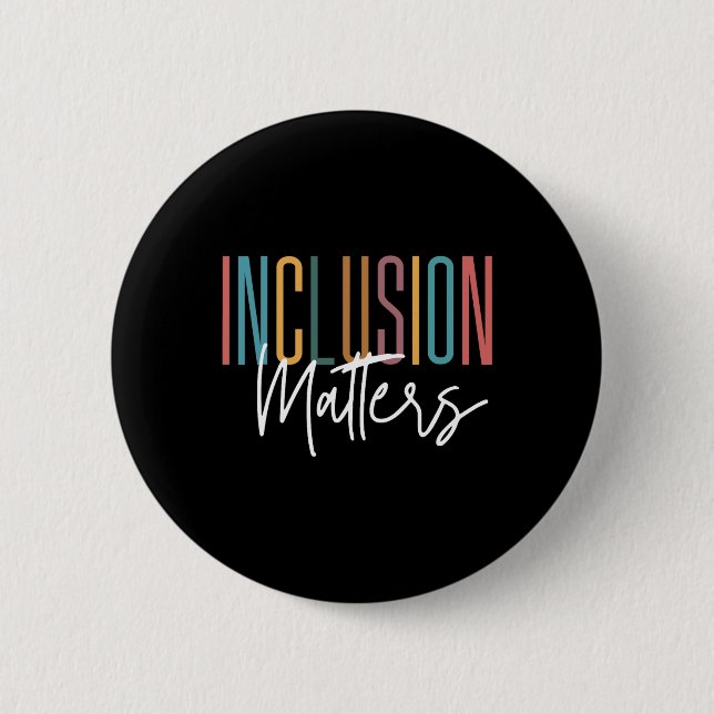 Autism Awareness Acceptance Inclusion Problems Wom Button (Front)