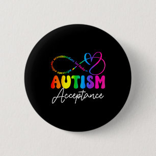 Autism Awareness Acceptance Infinity Symbol Advoca Button