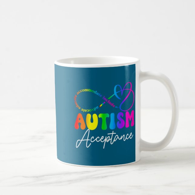Autism Awareness Acceptance Infinity Symbol Advoca Coffee Mug (Right)