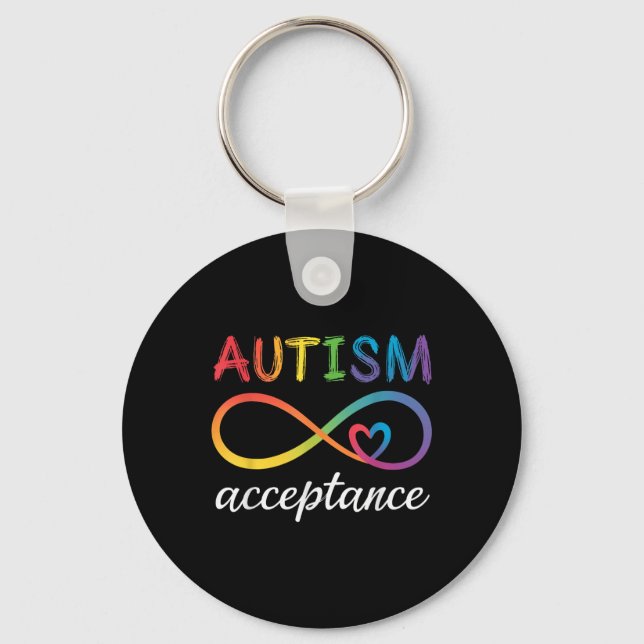 Autism Awareness Acceptance Infinity Symbol Advoca Keychain (Front)