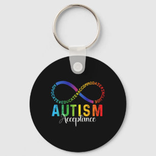 Autism Awareness Acceptance Infinity Symbol Advoca Keychain