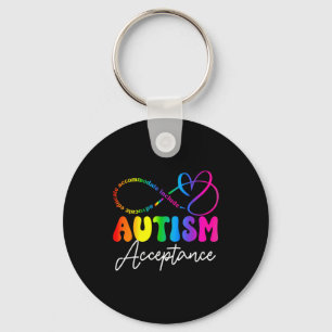 Autism Awareness Acceptance Infinity Symbol Advoca Keychain