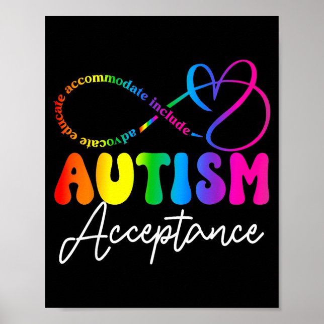 Autism Awareness Acceptance Infinity Symbol Advoca Poster (Front)