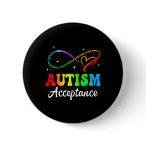 Autism Awareness Acceptance Infinity Symbol Men Wo Button