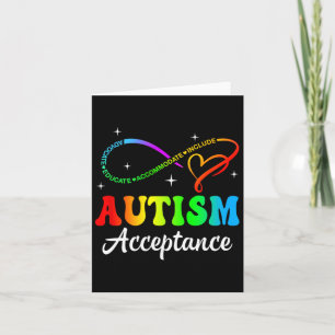 Autism Awareness Acceptance Infinity Symbol Men Wo Card