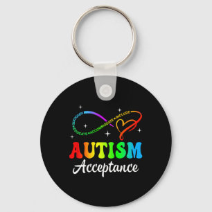 Autism Awareness Acceptance Infinity Symbol Men Wo Keychain