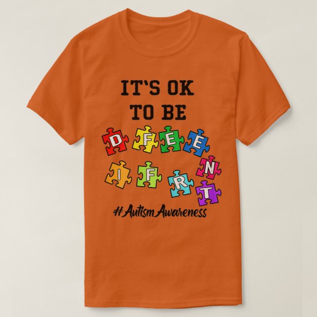 Autism Awareness Acceptance Men Kids Its Ok To Be  T-Shirt (Design Front)