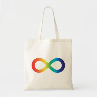 Autism Awareness & Acceptance Rainbow Infinity Tote Bag