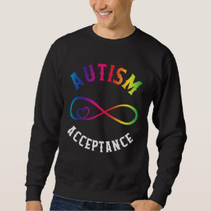 Autism Awareness Acceptance Red Instead Puzzle mom Sweatshirt