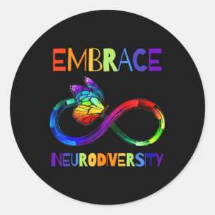 Autism Awareness Acceptance Shirt Infinity Symbol  Classic Round Sticker