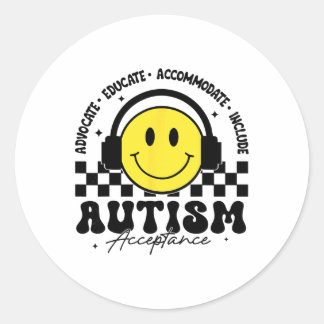 Autism Awareness Acceptance Special Education Teac Classic Round Sticker