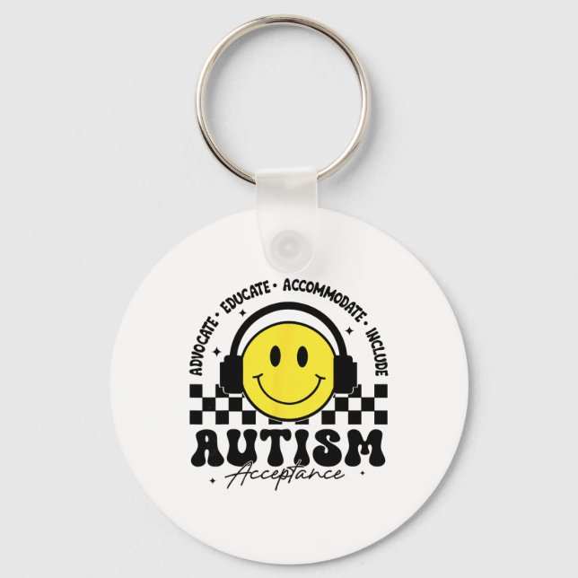 Autism Awareness Acceptance Special Education Teac Keychain (Front)