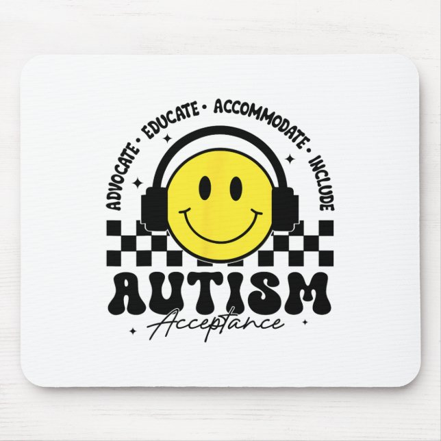 Autism Awareness Acceptance Special Education Teac Mouse Pad (Front)