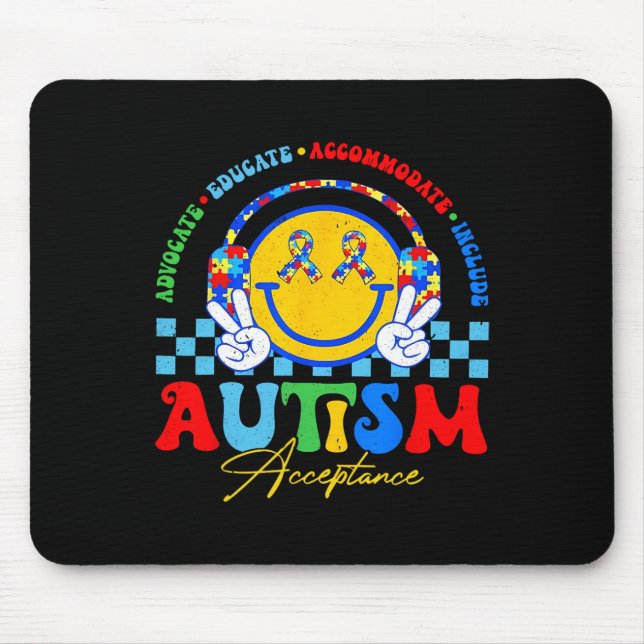 Autism Awareness Acceptance Special Education Teac Mouse Pad (Front)