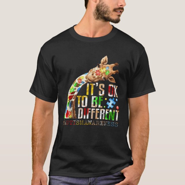 Autism Awareness Acceptance Women Kid Its Ok To Be T-Shirt (Front)