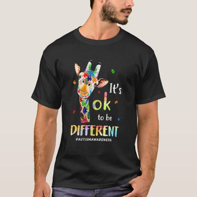 Autism Awareness Acceptance Women Kid Its Ok To Be T-Shirt (Front)