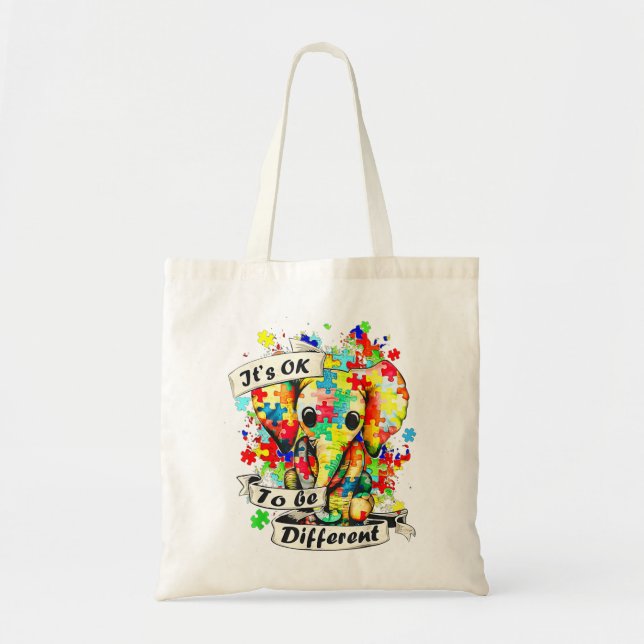 Autism Awareness Acceptance Women Kid Its Ok To Be Tote Bag (Front)