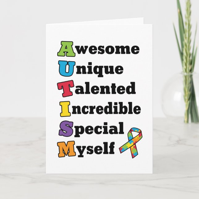 Autism Awareness Acronym Card (Front)
