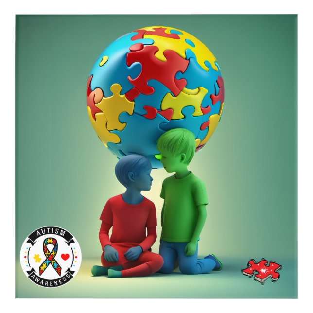 Autism Awareness-  Acrylic Print (Front)