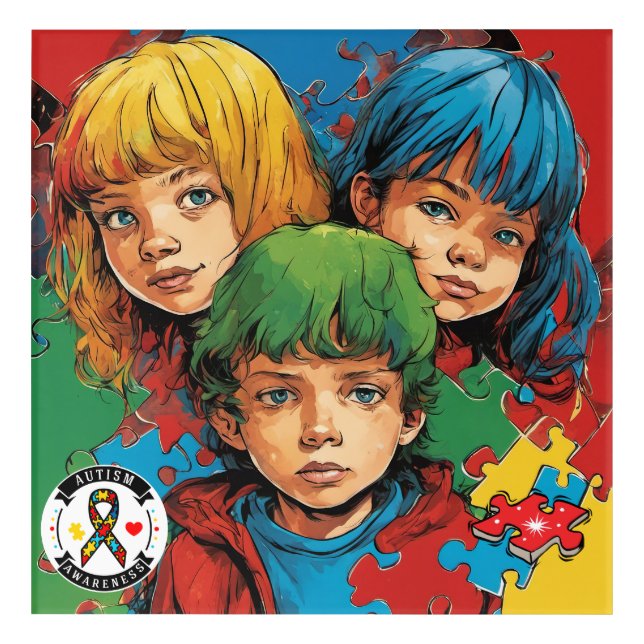 Autism Awareness-  Acrylic Print (Front)