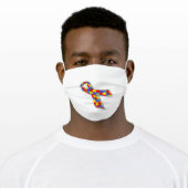 Autism Awareness Adult Cloth Face Mask (Worn)