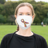 Autism Awareness Adult Cloth Face Mask (Outside)